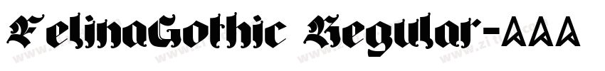 FelinaGothic Regular字体转换